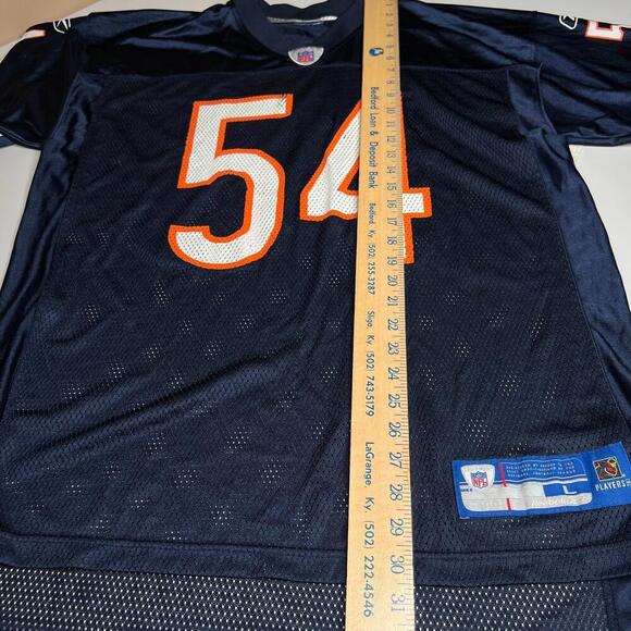 VTG Reebok NFL Equipment Chicago Bears Brian Urlacher 54 Jersey Men’s Large Blue - Picture 4 of 10